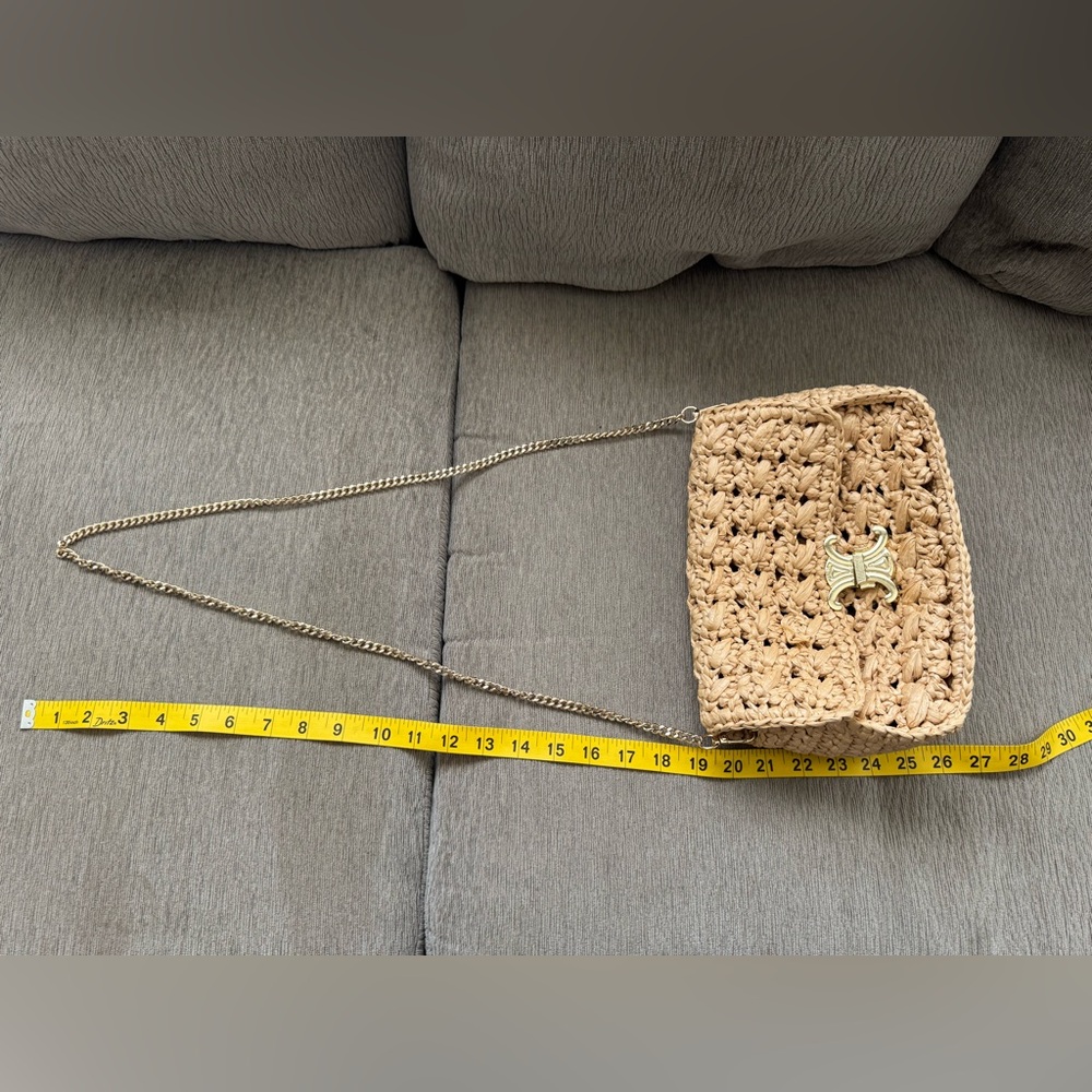 Woven straw shoulder strap purse - Picture 2 of 9